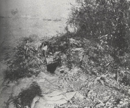 [Figure 17.--Entrance to German Dugout in Rolling Terrain]