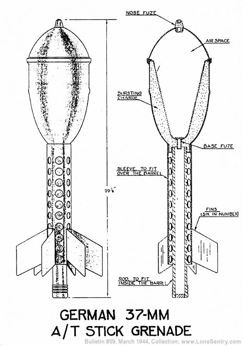 [German 37-mm Antitank Hollow-Charge Stick Grenade]